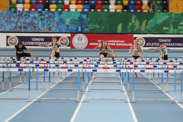 Turkish Athletic Federation Olympic Threshold Indoor Competition — Stock Photo, Image