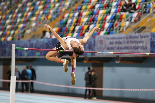 Tureckiej Federacji lekkiej atletyki próg olimpijski kryty konkurencji — Zdjęcie stockowe