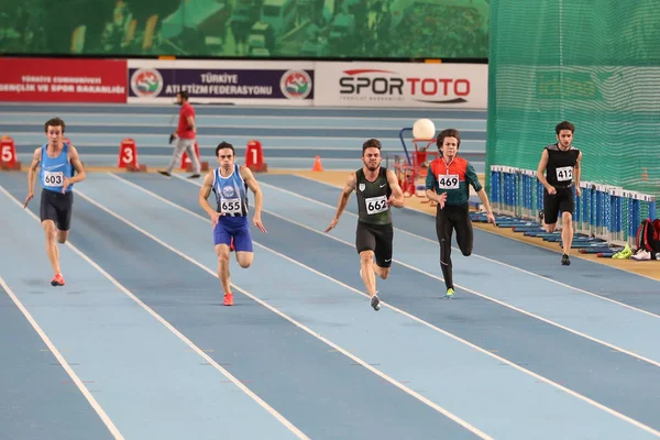 Turkiska Athletic Federation Olympic tröskel inomhustävlingen — Stockfoto