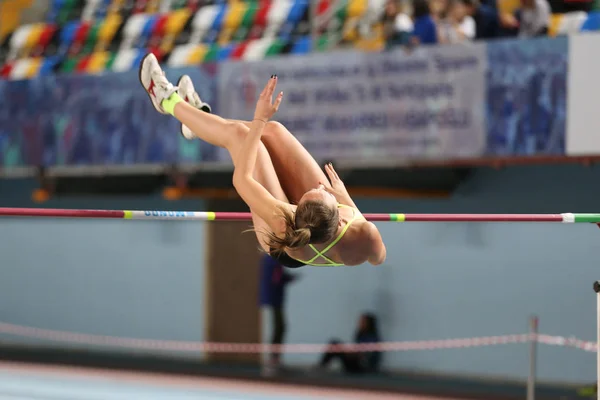 Tureckiej Federacji lekkiej atletyki próg olimpijski kryty konkurencji — Zdjęcie stockowe