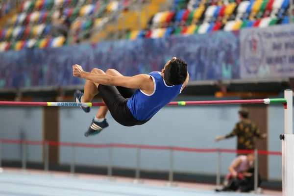 Tureckiej Federacji Lekkiej Atletyki Halowe rekord wyścigu — Zdjęcie stockowe