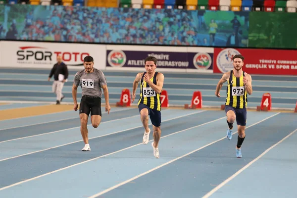 Turkse atletische Federatie Indoor Atletiek Record poging Race — Stockfoto