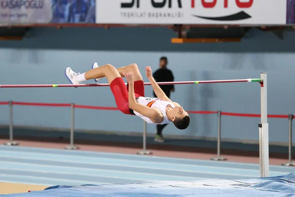 Türkiye Atletizm Federasyonu kapalı Atletizm rekor denemesi yarış — Stok fotoğraf