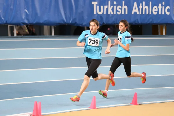 Tyrkisk Atletisk Føderation Indendørs Atletik Record Forsøg Race - Stock-foto