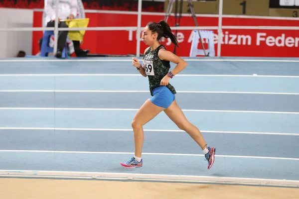 Federação Atlética Turca Atletismo Indoor Record Tentativa de corrida — Fotografia de Stock