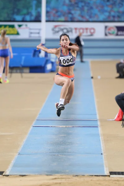 Türkiye Atletizm Federasyonu kapalı Atletizm rekor denemesi yarış — Stok fotoğraf