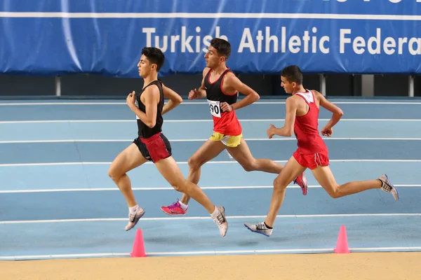 Federação Atlética Turca Atletismo Indoor Record Tentativa de corrida — Fotografia de Stock