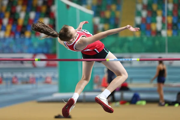 Federação Atlética Turca Atletismo Indoor Record Tentativa de corrida — Fotografia de Stock