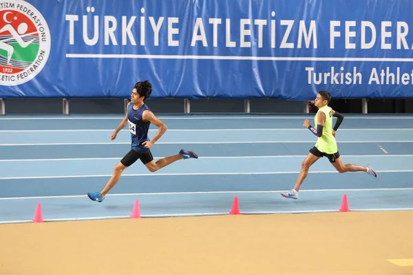 Federação Atlética Turca Atletismo Indoor Record Tentativa de corrida — Fotografia de Stock