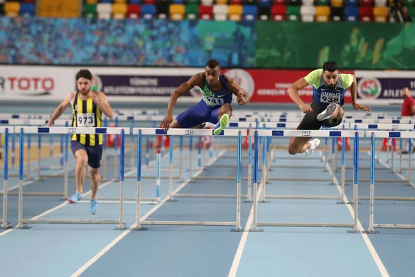 Federação Atlética Turca Atletismo Indoor Record Tentativa de corrida — Fotografia de Stock