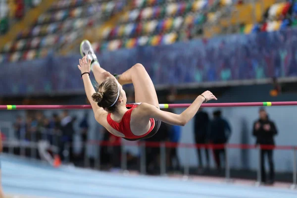 Federação Atlética Turca Atletismo Indoor Record Tentativa de corrida — Fotografia de Stock