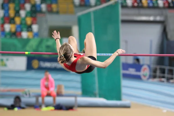 Federação Atlética Turca Atletismo Indoor Record Tentativa de corrida — Fotografia de Stock