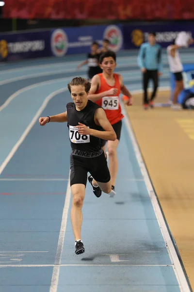 Türkiye Atletizm Federasyonu kapalı Atletizm rekor denemesi yarış — Stok fotoğraf