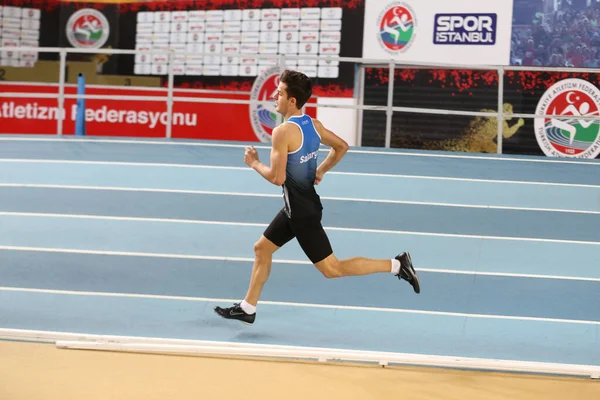 Türkiye Atletizm Federasyonu kapalı Atletizm rekor denemesi yarış — Stok fotoğraf
