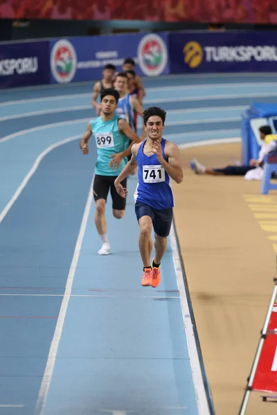 Türkiye Atletizm Federasyonu kapalı Atletizm rekor denemesi yarış — Stok fotoğraf