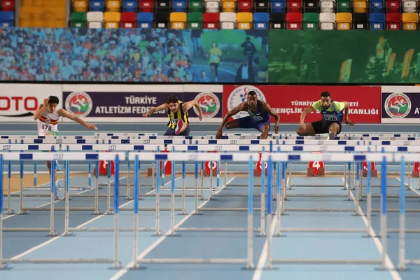 Federação Atlética Turca Atletismo Indoor Record Tentativa de corrida — Fotografia de Stock