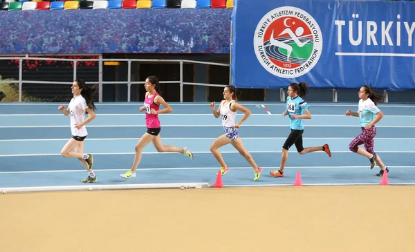 トルコの競技連盟屋内陸上競技記録挑戦レース — ストック写真