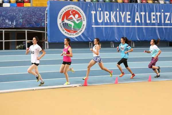 Turkish Athletic Federation Indoor Athletics Record Attempt Race — Stock Photo, Image
