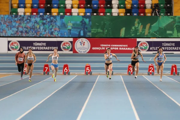 Federazione Atletica Turca Indoor Atletica Gara da record — Foto Stock