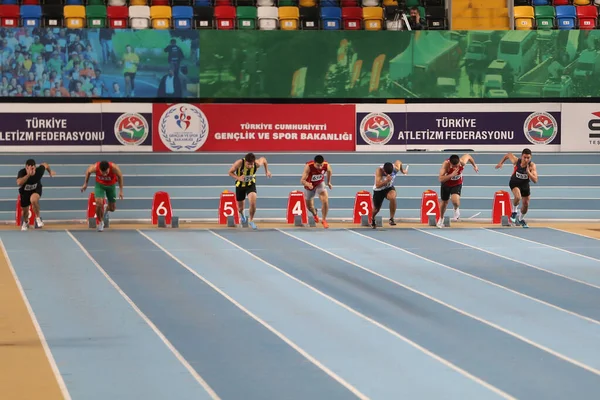 Federazione Atletica Turca Indoor Atletica Gara da record — Foto Stock