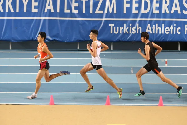 Federação Atlética Turca Atletismo Indoor Record Tentativa de corrida — Fotografia de Stock