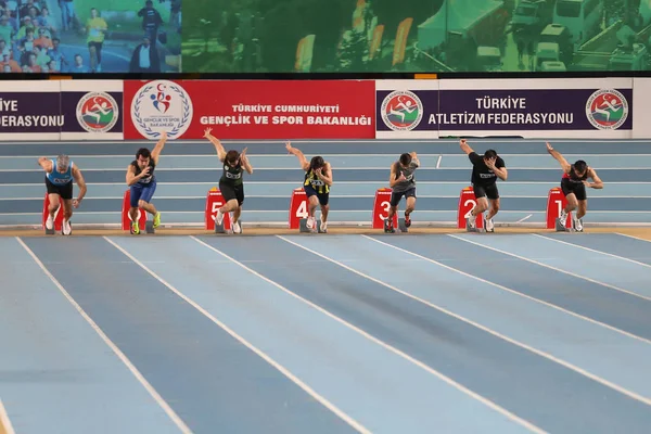 Federación Turca de Atletismo Indoor Athletics Record Attempt Race —  Fotos de Stock