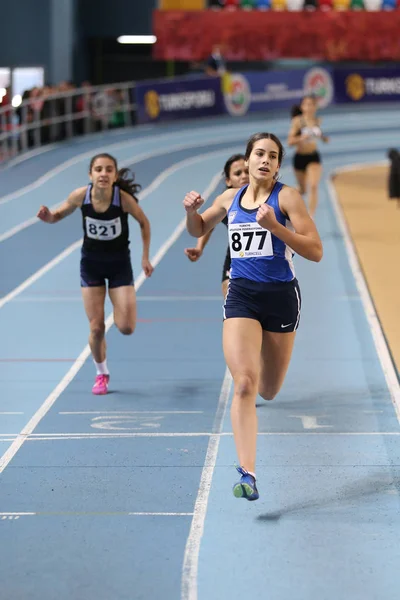 Federação Atlética Turca Atletismo Indoor Record Tentativa de corrida — Fotografia de Stock