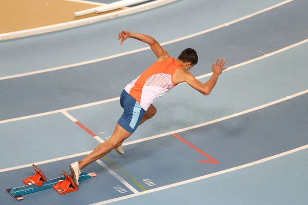 Türkiye Atletizm Federasyonu kapalı Atletizm rekor denemesi yarış — Stok fotoğraf