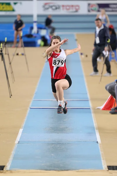 Turkse atletische Federatie Indoor Atletiek Record poging Race — Stockfoto