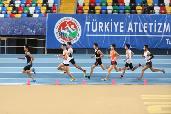 Turecký sportovní federace vnitřní Atletika pokus o rekord závodu — Stock fotografie