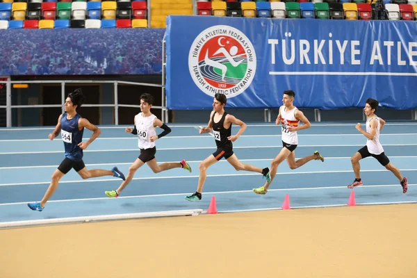 Federazione Atletica Turca Indoor Atletica Gara da record — Foto Stock