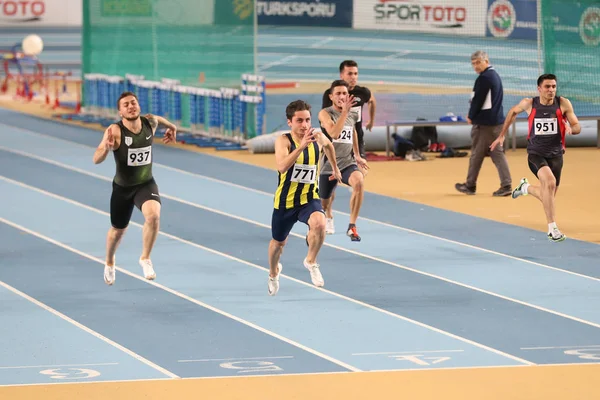 Federação Atlética Turca Atletismo Indoor Record Tentativa de corrida — Fotografia de Stock