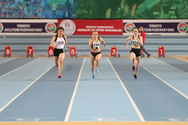 Turkish Athletic Federation Indoor Athletics Record Attempt Race — Stock Photo, Image