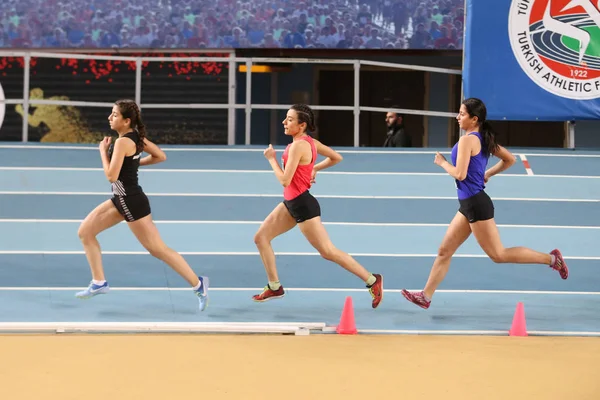 Federazione Atletica Turca Indoor Atletica Gara da record — Foto Stock