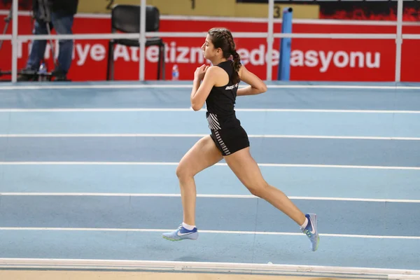 Federação Atlética Turca Atletismo Indoor Record Tentativa de corrida — Fotografia de Stock