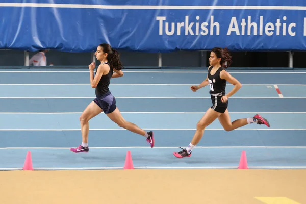 Federação Atlética Turca Atletismo Indoor Record Tentativa de corrida — Fotografia de Stock