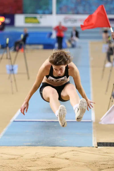 Federação Atlética Turca Atletismo Indoor Record Tentativa de corrida — Fotografia de Stock