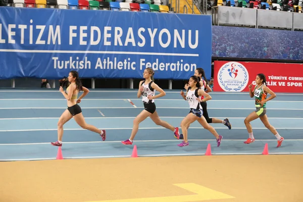 トルコの競技連盟屋内陸上競技記録挑戦レース — ストック写真