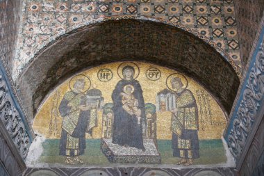 Türkiye 'nin İstanbul kentindeki Ayasofya Müzesinde mozaik