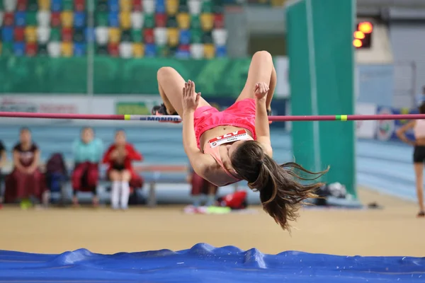 Turkiska Athletic Federation Olympic tröskel inomhustävlingen — Stockfoto