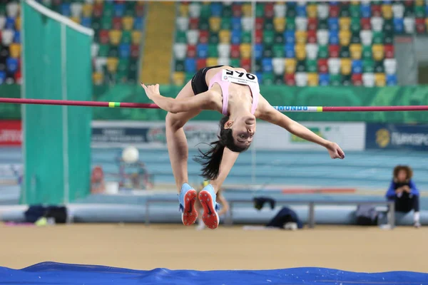 Tureckiej Federacji lekkiej atletyki próg olimpijski kryty konkurencji — Zdjęcie stockowe