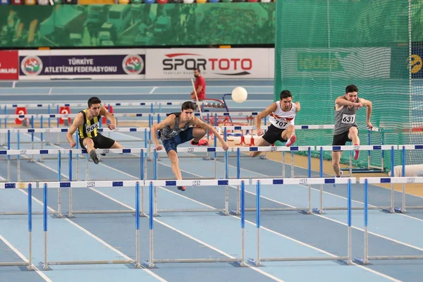 Federação Atlética Turca Limiar Olímpico Competição Interior — Fotografia de Stock