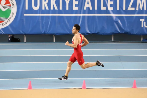 Turkiska Athletic Federation Olympic tröskel inomhustävlingen — Stockfoto