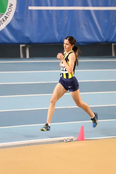 Istanbul Turkey February 2020 Undefined Athlete Running Turkish Indoor Athletics — Stockfoto