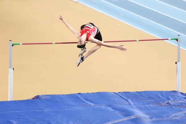 Istanbul Turkey February 2020 Undefined Athlete High Jumping Balkan U20 — Stock Photo, Image