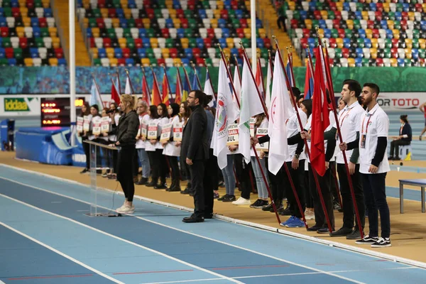 Istanbul Turkey February 2020 Opening Ceremony Balkan U20 Athletics Indoor — 스톡 사진