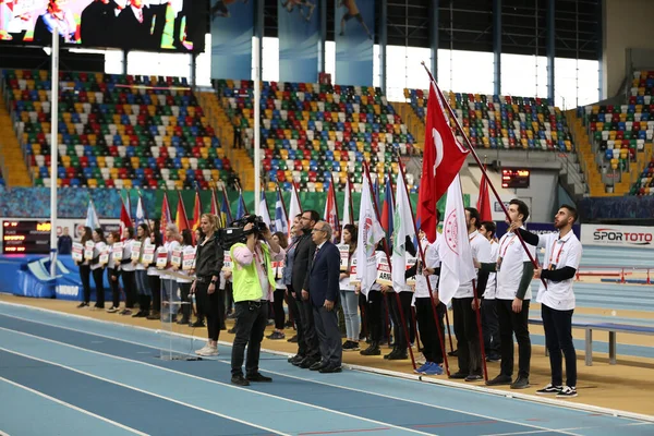 Istanbul Turkey February 2020 Opening Ceremony Balkan U20 Athletics Indoor — Zdjęcie stockowe