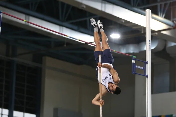 Istanbul Turquia Fevereiro 2020 Pólo Atleta Indefinido Abaulando Durante Campeonato — Fotografia de Stock