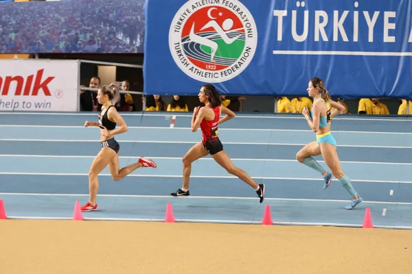 Istanbul Turquía Febrero 2020 Atletas Corriendo Durante Copa Atletismo Estambul —  Fotos de Stock