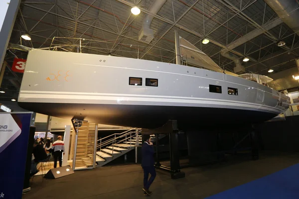 Istanbul Turkey Февраля 2020 Года Парусник Выставке Cnr Eurasia Boat — стоковое фото